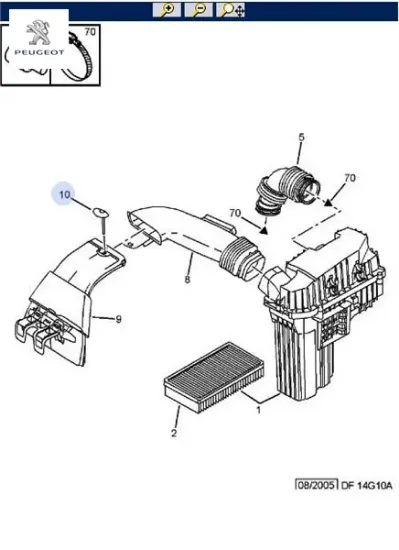 Hava Hortum Agrafi Peugeot 1436.G5 resmi