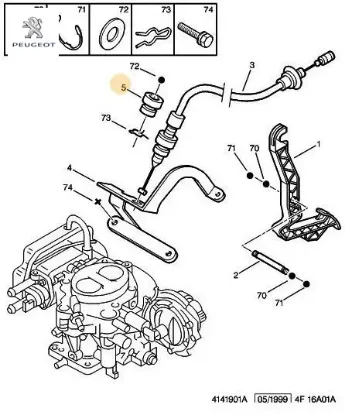 Gaz Teli Klips Peugeot 1639.31 resmi