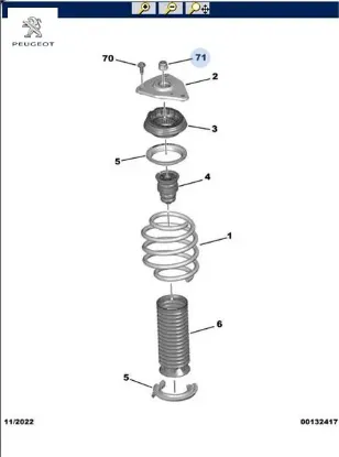 Amortisör Tabla Somunu 208 (p21e) Peugeot 5036.15 resmi
