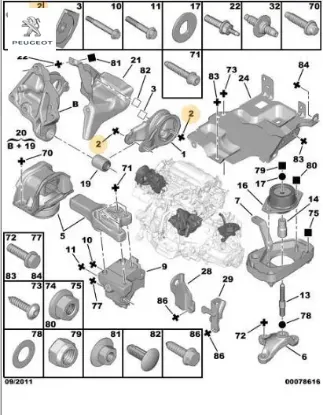 Motor Kulak Bağlan Civata Peugeot 5091.08 resmi