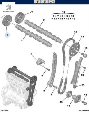 Eksantrik Dişlisi 1.3 Peugeot 0805.K9 resmi