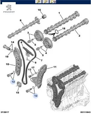 Triger Ayar Vidasi 308-ds3 Peugeot    CITROEN 0820.26 resmi