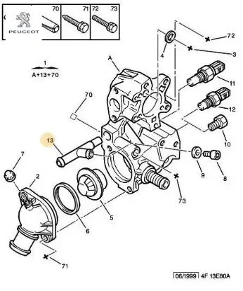 Su Çikiş Borusu Peugeot    PEUGEOT, CITROEN 1336.K8 resmi