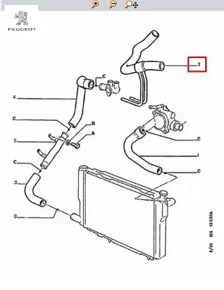 Alt Hortum Peugeot 1343F0 resmi