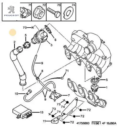 Manifold Borusu Dj5t Peugeot 1628.9E resmi