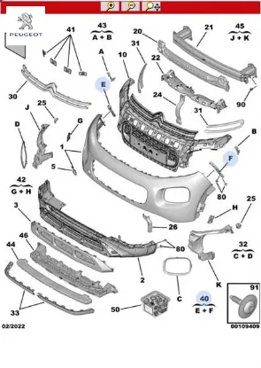 On Tampon Baglantisi C3 C Peugeot 1628933080 resmi