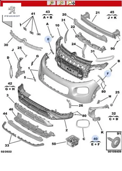 On Tampon Baglantisi C3 C Peugeot 1628933080 resmi
