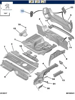 Arka Panel Havalandirma I Peugeot 9678565780 resmi