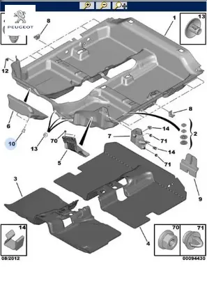 İzolatör Klipsi Peugeot 9678693180 resmi