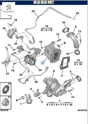 Egr Soğutucusu 308-3008 Expert Iv 2.0 Euro 6 DS7Q 9D475/ DS7Q9D475 resmi