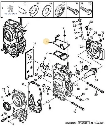 Yağ Pompa İç Plakasi Peugeot 1018.62 resmi
