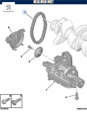 Yağ Pompa Zinciri Peugeot    PEUGEOT, CITROEN 1033.17 resmi