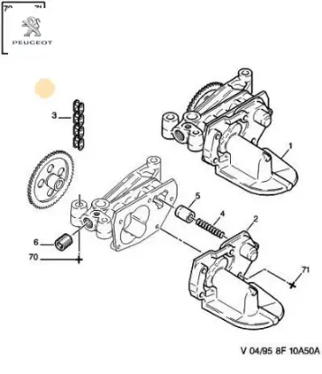 Yağ Pompa Zinciri Peugeot  1033.06   CITROEN, PEUGEOT 1033.19 resmi