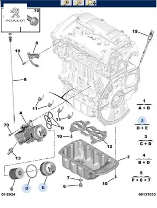Yağ Filtre Kapaği Peugeot    CITROEN, PEUGEOT 1103.P8 resmi