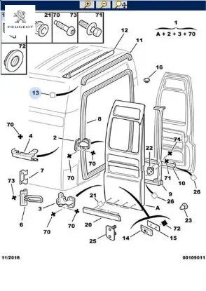 Arka Kapi Fitil Klipsi Boxer Peugeot 8710.67 resmi
