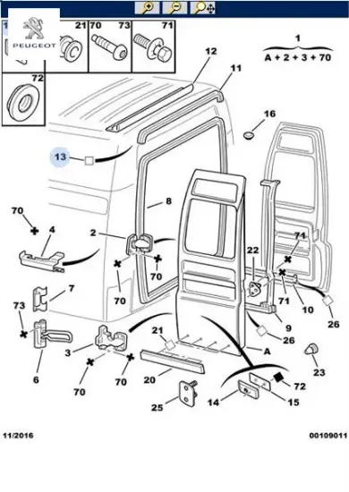 Arka Kapi Fitil Klipsi Boxer Peugeot 8710.67 resmi