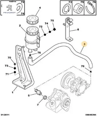 Direksiyon Yağ Borusu  Boxer 2.8hdi Peugeot 4012.F5 resmi