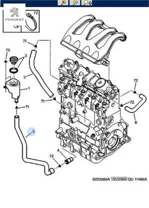 Yağ Borusu Peugeot 1180.K0 resmi