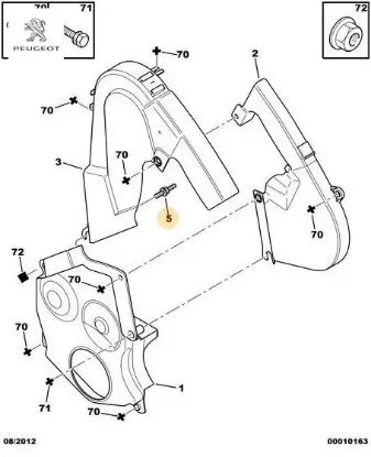 Triğer Kapak Vidasi Peugeot 1203.21 resmi