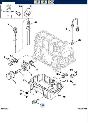 Yağ Sicaklik Müşiri Peugeot    PEUGEOT, CITROEN 1131.80 resmi