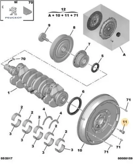 Volant Civatasi 207-307-308-partner Dv6ted resmi