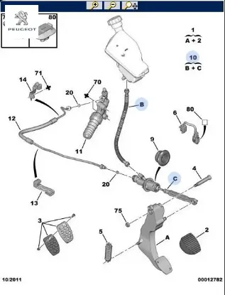 Debriyaj Üst Merkezi C3 I 1.4 Hdi Peugeot    PEUGEOT, CITROEN 2182.47 resmi