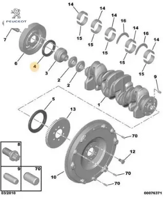 Ön Krank Keçesi   308 Ep6c - 508  1.6 Thp 16v 156 (ep6cdt) resmi