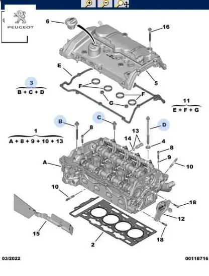 Silindir Kapak Saplamasi 3008-rcz-207-208-50 resmi