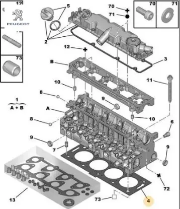 Silindir Kapak Contasi Peugeot    CITROEN 0209.0K resmi
