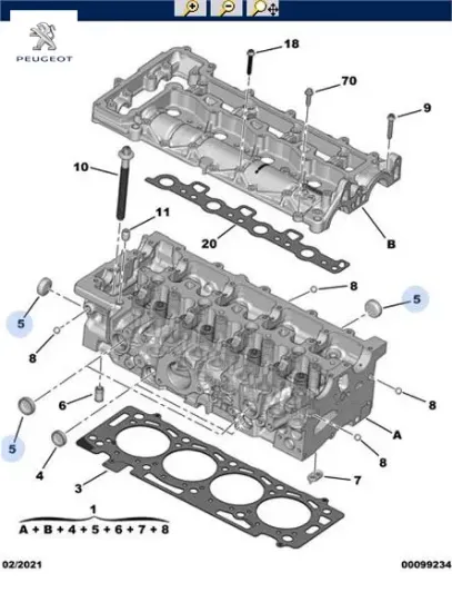 Silindir Tapasi   Combo E-crossland X-b12xhl-d12xhl resmi