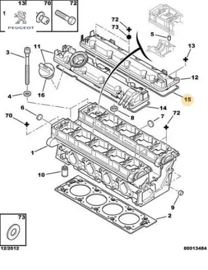 Kapak Contasi 306 / 405 / 406 Xu7jp4 Peugeot    PEUGEOT, CITROEN 0249.A3 resmi