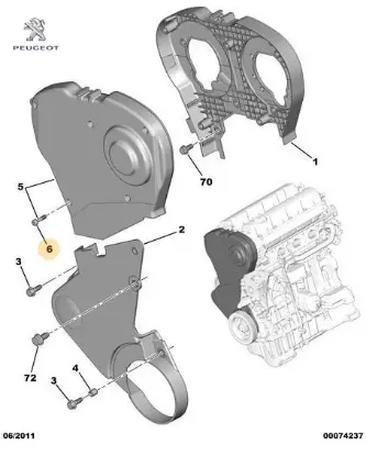 Triger Kapak Vidasi Peugeot 0324.61 resmi