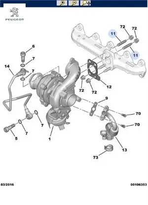 Egsoz Manifold Saplamasi Peugeot 0376.63 resmi