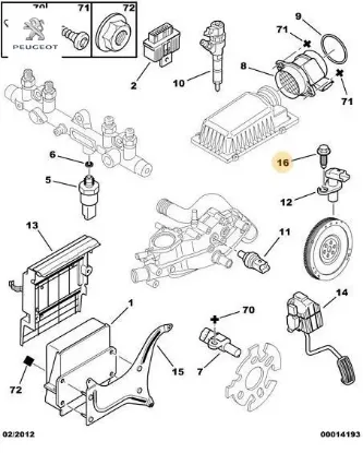Hava Filtre Hortum Vidasi Peugeot 0382.L2 resmi