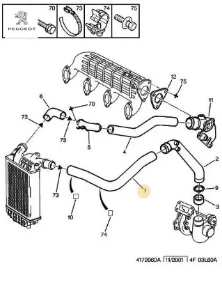 Turbo Hava Borusu Peugeot    FIAT, CITROEN, PEUGEOT 0382.Q5 resmi
