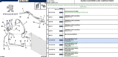 Klima Hortum Subabi 301-308-3008-5008 Peugeot 1615058580 resmi