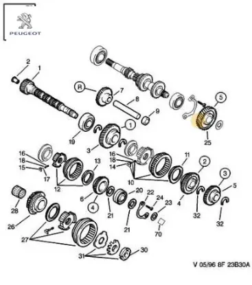 Vites Dişlisi Peugeot 2333.34 resmi