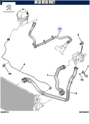 Yedek Su Depo Hortumu//peugeot Peugeot    PEUGEOT 9670815380 resmi