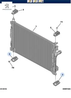 Radyatör Alt Bağlanti Ayaği 308 T9 C4 Picasso Peugeot 9673630480 resmi