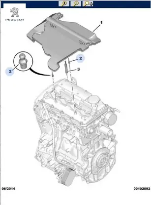 Motor Üst Bakalit Tutucu Peugeot 0137.E2 resmi