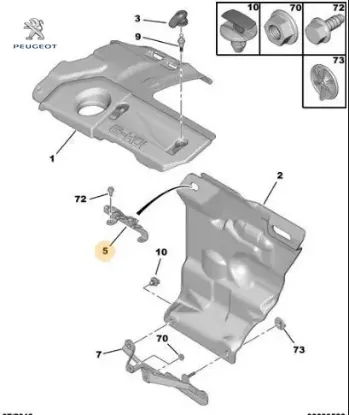 Motor Bakalit Bağlan Ayak Peugeot 0137.F2 resmi