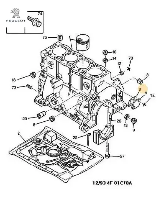 Kilitleme Plaka Contasi Peugeot 0147.12 resmi