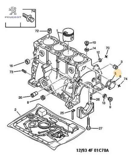 Kilitleme Plaka Contasi Peugeot 0147.12 resmi