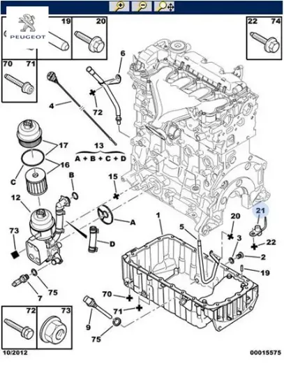 Yağlama Memesi  Dw10bted 307/308/407 Peugeot 0162.15 resmi
