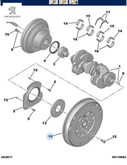 Komple Volant 208 (p21e) 2008 (p24e) C3 Aircross Eb2adt resmi