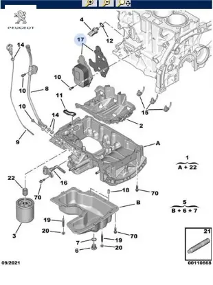 Motor Yağ/su Eşanjörü 1.2 Benzinli - Astra (o5 ) resmi
