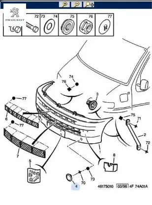 Ön Tampon Tikaci Boxer Peugeot 7414.A2 resmi