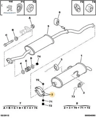 Egzoz Kelepcesi Peugeot 1713.55 resmi
