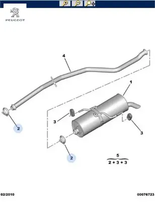 Egzos Bağlanti Kelepçesi Ds7 (x74) Peugeot    PEUGEOT, CITROEN 1713.67 resmi