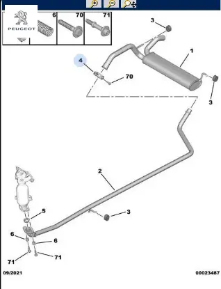 Egzoz Kelepçesi Peugeot    CITROEN, PEUGEOT 1713.82 resmi